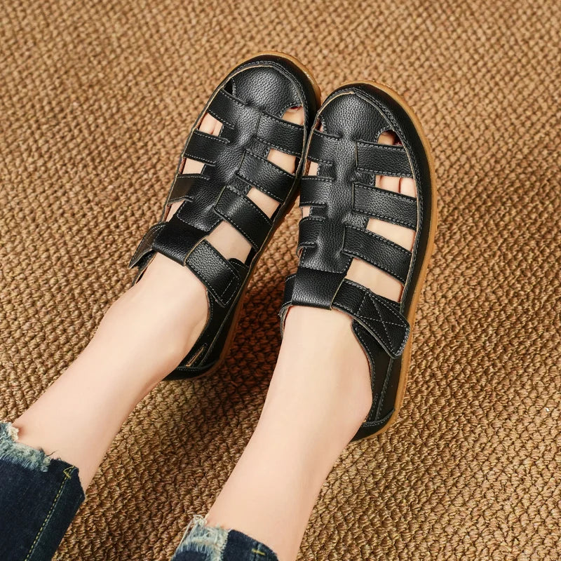 Open-Toe Breathable Flats